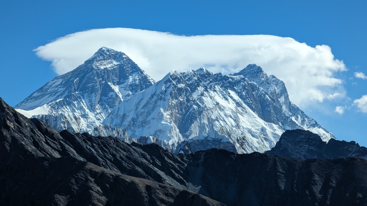 Mt. Everest view from Renjo La