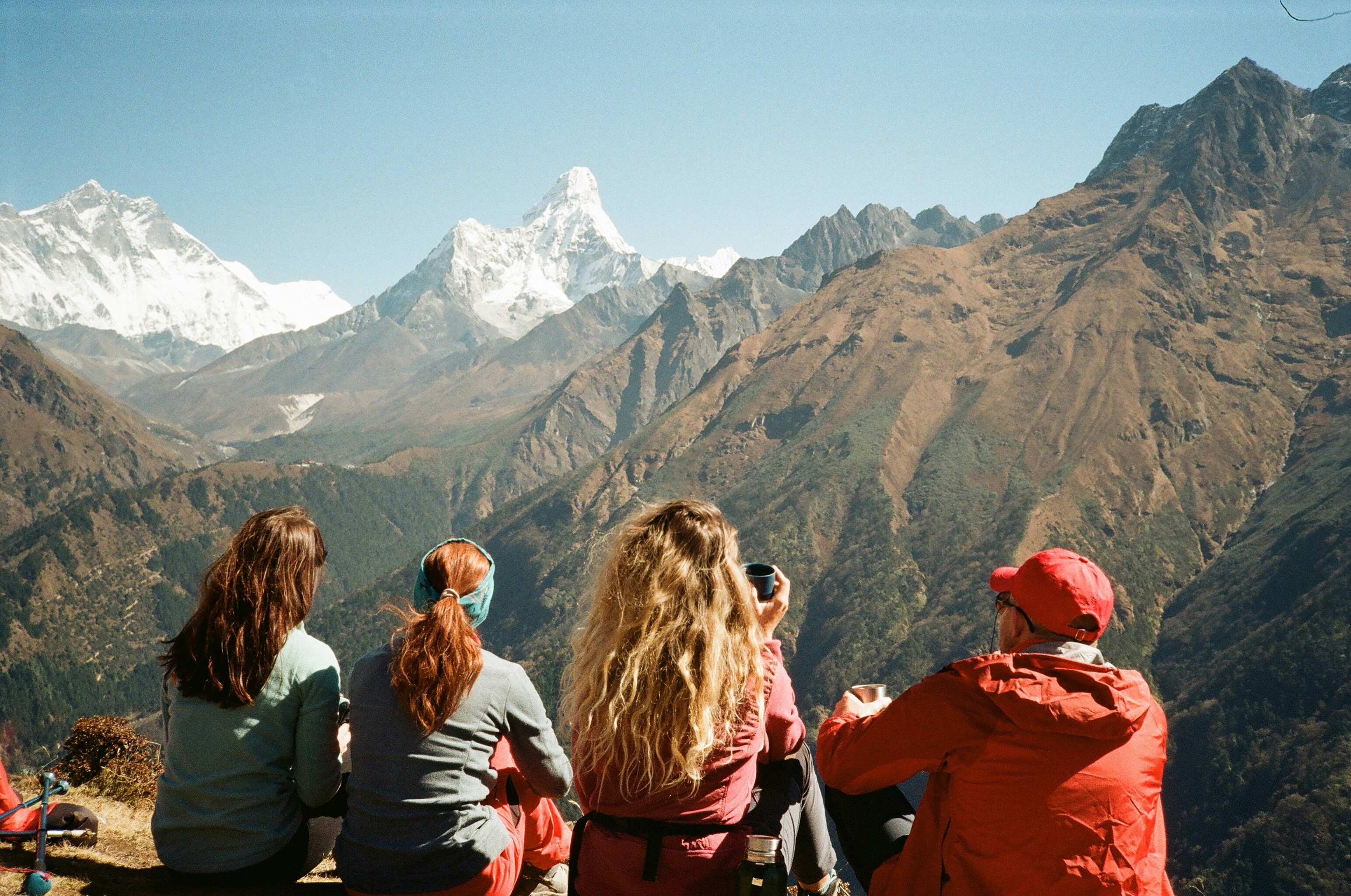 Enjoying view of Mt. Ama Dablam