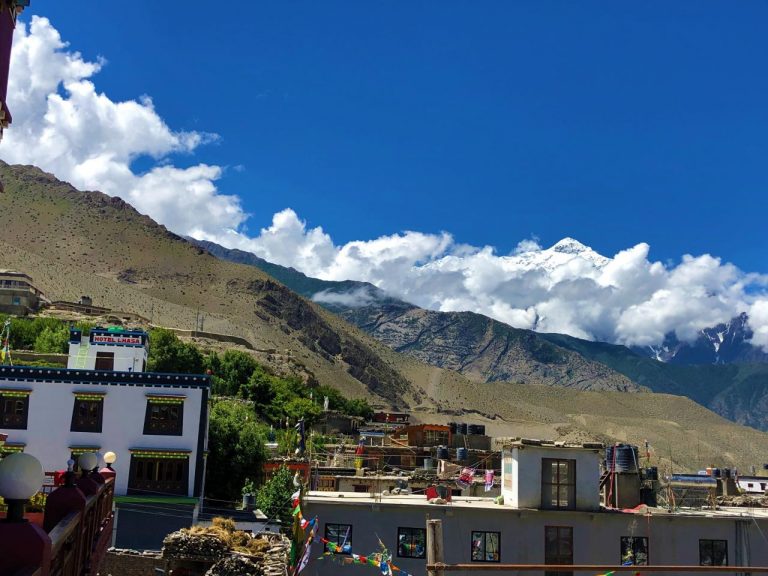 A Beautiful Scenery Captured From A Hotel In Upper Mustang  768x576