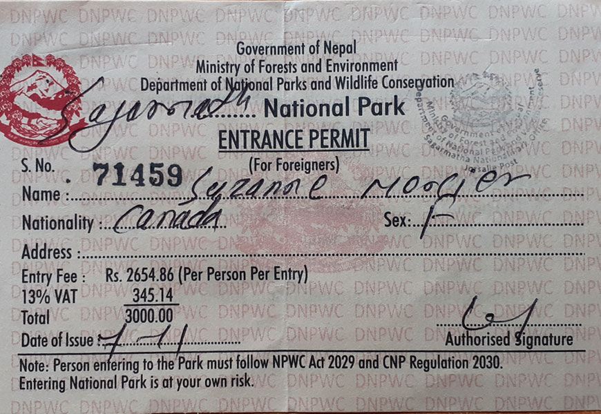 Sagarmatha permit for the tourism blog (1)