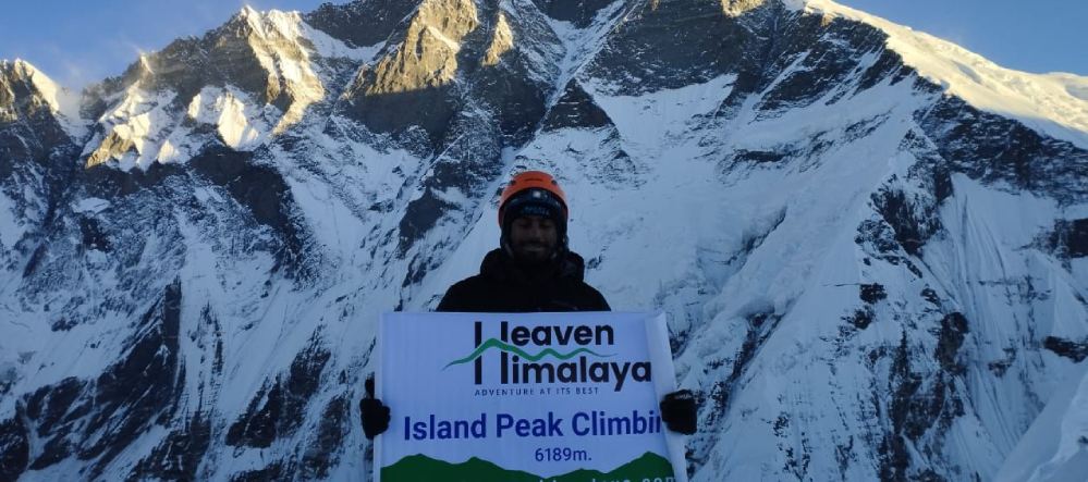 TREKKERS SUMMITTED THE ISLAND PEAK